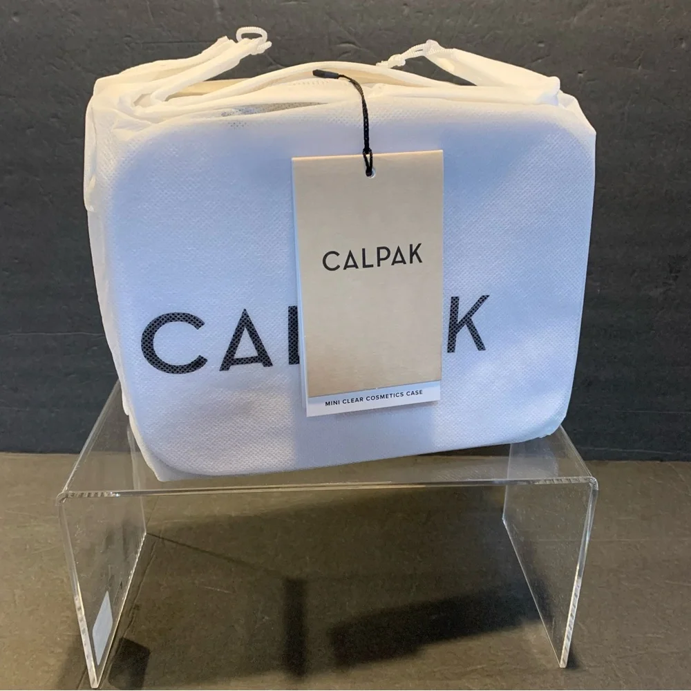 CALPACK NWT Mini Clear Cosmetic Zippered Travel  Case. Stone. - Picture 2 of 12